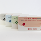 Guantes de nitrilo color negro