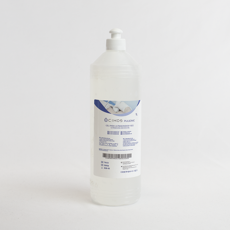 Gel conductor de ultrasonidos Cikos Pulsonic en formato de 1 litro con dosificador