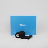 Venda cohesiva elástica negra Cotak autoadherente para fisioterapia y deporte