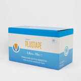 Caja de 32 unidades Vendari Plustape 3,8 cm x 10 m con logotipo azul y naranja, producto profesional.
