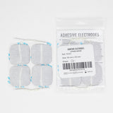 Electrodos TENS cuadrados de 50 x 50 mm compatibles con equipos de electroterapia.